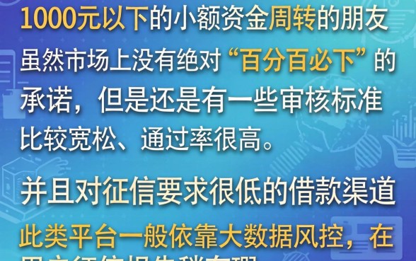 2026一千元必下的的口子,归集五个快速下款无视征信的app