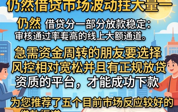 最近能下款的线上大额口子，细致阐述5个贷款通过高的平台