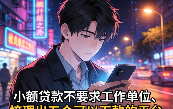 小额贷款不看工作单位，梳理五个高炮能下款的平台