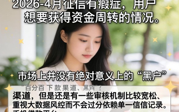 2026年4月黑户口子，细致阐述五个手机身份证秒借现金的app