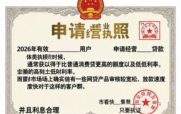 2026个体营业执照贷款口子，揭秘五个利息低的网贷软件