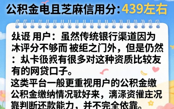 有公积金可申请的网贷平台，汇总五个芝麻信用439分下款的app