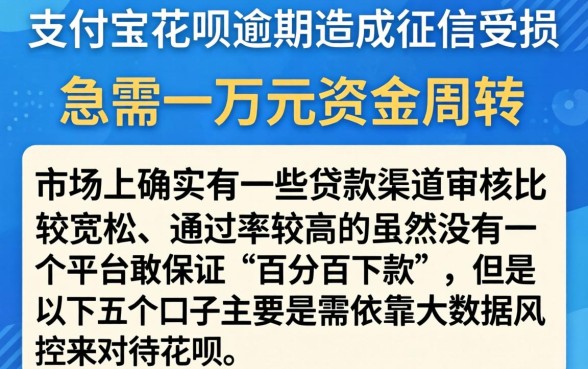 一定可以下款的新口子,规整5个支付宝花呗逾期万元快速贷款口子