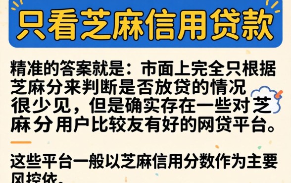 什么贷款只看芝麻信用的，详细阐述5个网贷大口子轻松借平台