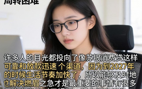 像苏银消费贷的贷款口子，整理五个闪电审批的平台