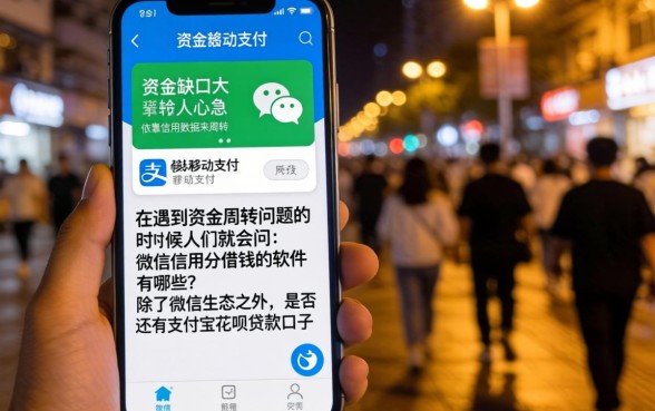 微信信用分借钱的软件有哪些，精选五个凭支付宝花呗贷款的口子