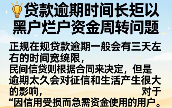 贷款可以逾期好久，枚举5个黑户烂户秒下一万