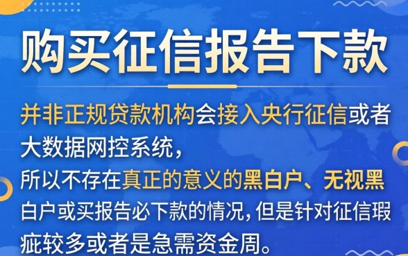 购买征信报告下款口子，遴选5个无视黑白户秒过的网贷