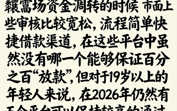 2026年30天口子必下，理出5个满19岁可以借款的软件