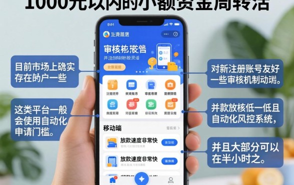 能秒借1000的app，精选5个新号易贷速审秒下款平台
