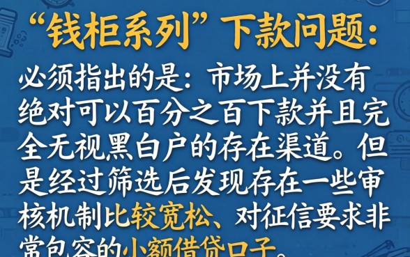 钱柜系列容易下款口子合集，理出五个百分百下款无视黑白户网贷平台