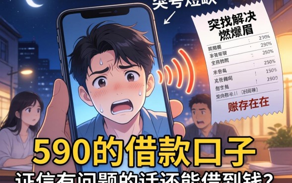 590的借款口子,热忱推荐五个征信瑕疵也能借网贷轻松下款的口子