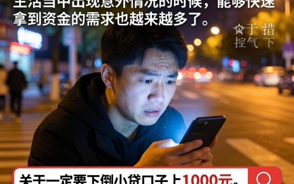 1000元必下小贷口子,胪列五个手机可以临时借钱的口子