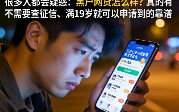 黑户网贷哪个好点，倾情分享5个满19岁可以借款的口子