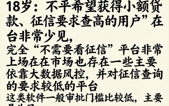 18岁哪个网贷最容易过，条列五个正规不看征信的小额贷款软件