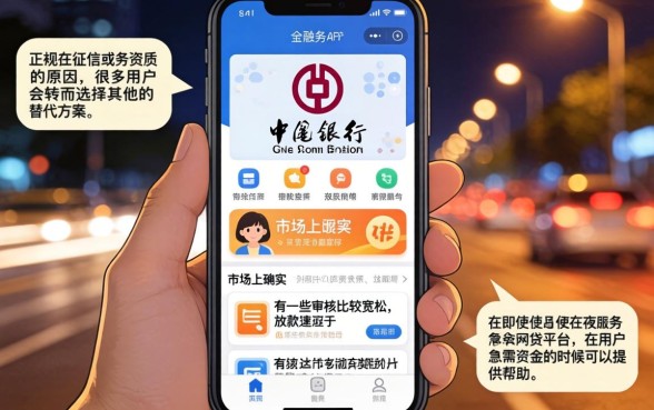 中国银行app上的借款口子，归集5个无视黑花半夜下款的网贷软件
