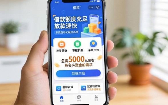 手机借款哪个口子大容易下款,陈列五个5000块贷款秒下app