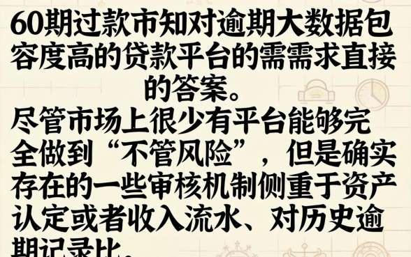 什么贷款平台可以分60期，筛选五个真正无视逾期大数据的网贷app