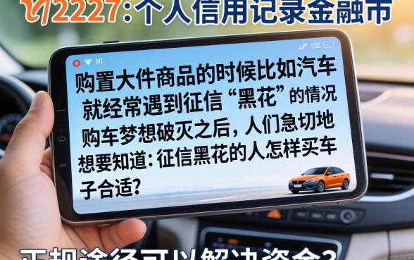 征信黑花了怎么买车合适，揭秘五个黑户可快速办理小额贷款业务的平台