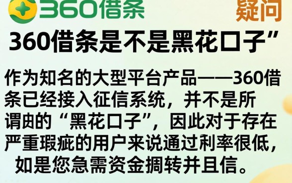 360借条是黑花口子吗，倾情分享五个必下的小额贷款口子