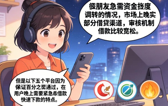 晚上秒下款的小贷口子，详细阐述5个能百分百通过的网贷口子