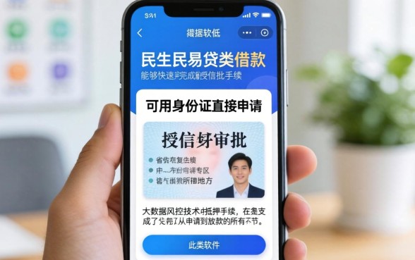 像民生民易贷一样的贷款软件，甄选五个凭身份证借款的软件