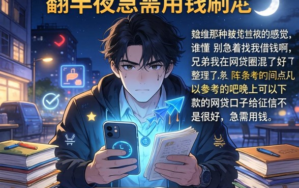 网贷夜里能下款的口子，汇整五个20岁借钱不求征信速借app