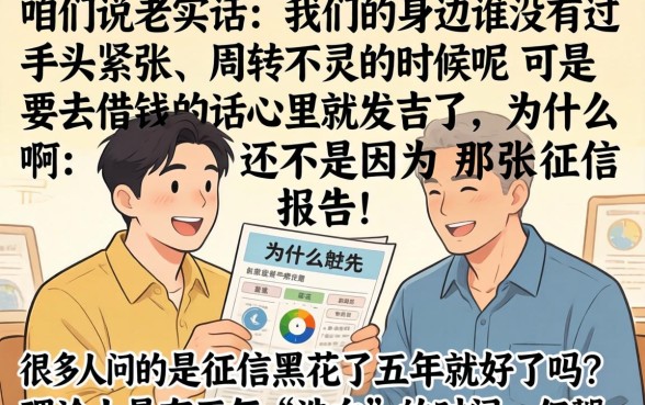 征信黑花了过5年就好了吗，概括5个无视黑白100%秒下网贷软件