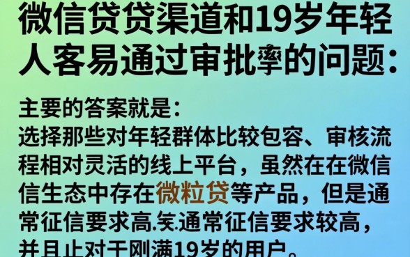 哪个平台上能借到钱啊微信,详尽说明5个19岁贷款容易过审批的口子