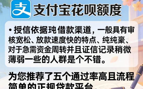 口子借款哪个好下，枚举5个凭支付宝花呗贷款的口子