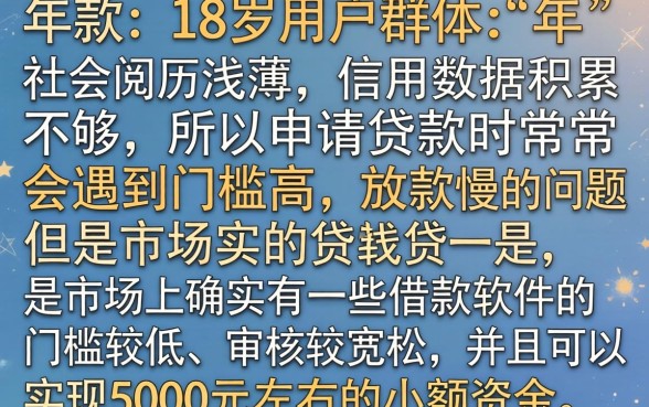 18岁的借款软件，深入剖析五个5000块贷款秒下软件