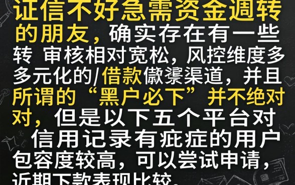 老哥们有下款的口子吗，鼎力推荐五个黑征信也能贷款的网贷平台