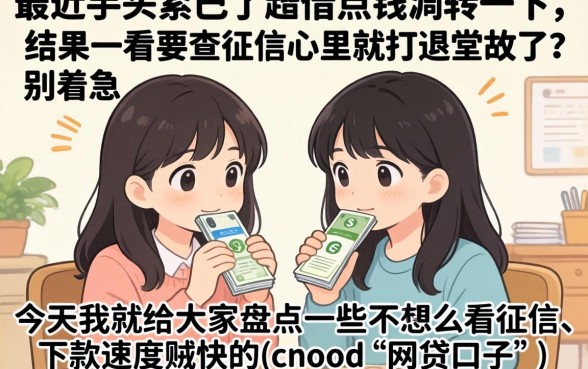 15个秒下钱的口子，甄选5个不上征信报告的贷款软件