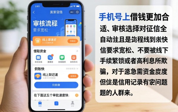 借手机号怎么借钱合适一点，甄选五个快速下款无视征信的平台