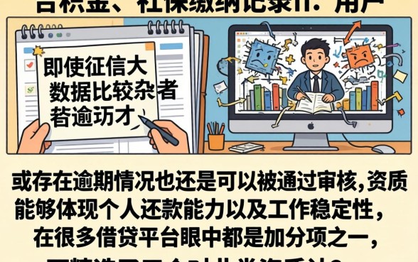 有公积金和社保能下的口子，归集五个无视逾期大数据花户黑户app