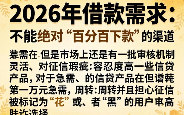 2026借款口子秒批,胪列5个无视黑花能下款一万元口子