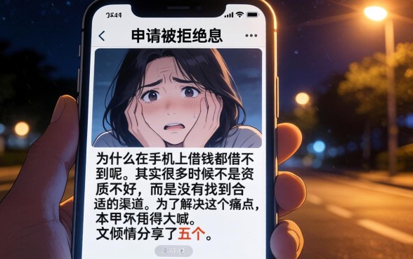 手机上借钱怎么都借不到啊，倾情分享五个周周到贷款相同系列的平台