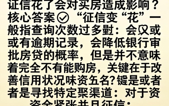 征信花了可以买房子吗,归集5个无视当前逾期无视征信的借款口子