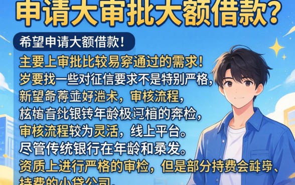 有什么大额借款的app，诚意推荐五个19岁贷款容易过审批的平台