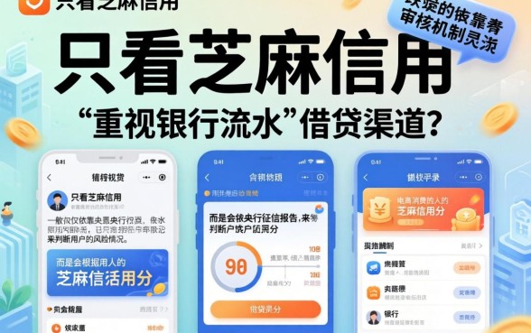 只看芝麻信用的小贷有哪些，罗列5个看银行流水的网贷口子