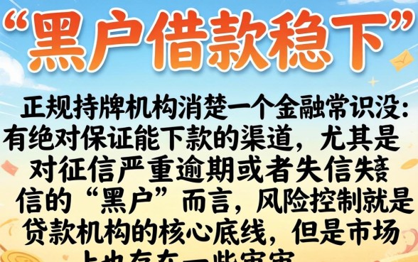 黑户借款稳下的口子，甄选5个无论黑白户秒下款的贷款平台