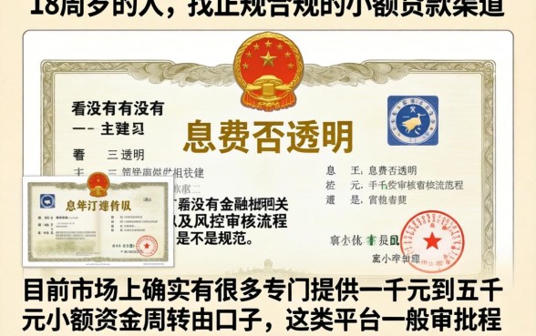 正规18岁网贷平台有哪些呢，整合5个1000至5000的小额贷款口子