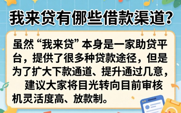 我来贷有哪些借款口子，筛选5个靠谱的借款平台