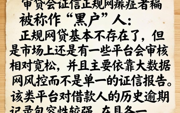 适合黑户做的网贷口子，汇整5个对征信宽松的网贷平台