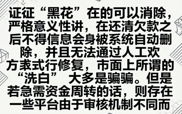 征信黑花了还可以清除吗，倾情分享5个真正不查征信的贷款口子