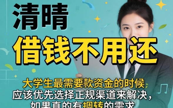 什么平台借钱可以不用还款，概括五个大学生可以使用的口子