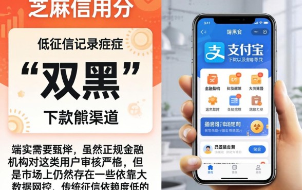 双黑芝麻分低能下款口子，热忱推荐5个手机支付宝小额贷款的平台