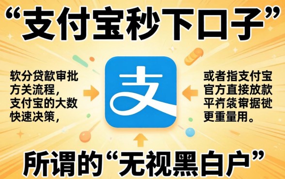 回访支付宝秒下的口子，整理5个无视黑白户秒下款口子软件