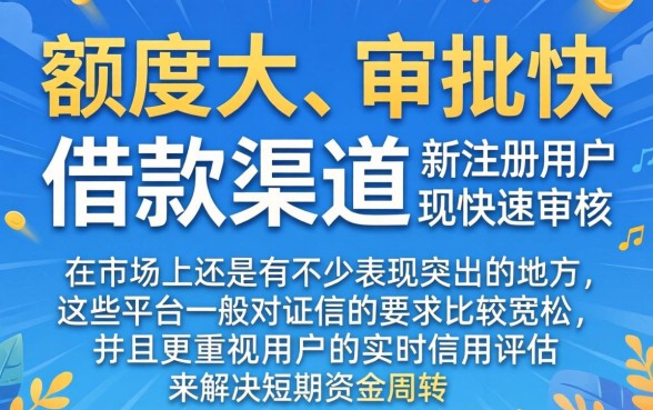 哪个贷款口子额度高容易通过，甄选5个新号易贷速审秒下款app
