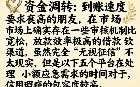 秒到账的小额借款，热忱推荐5个无视黑花半夜下款的网贷平台